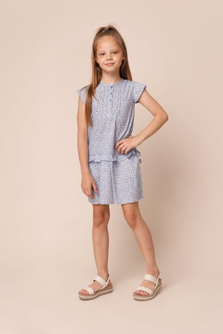 Little Miss Juliette jurk MUL sky blue bloemetjes 45 2131 Mini