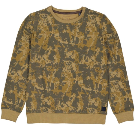 Levv sweater Ries aop grunge sand stone