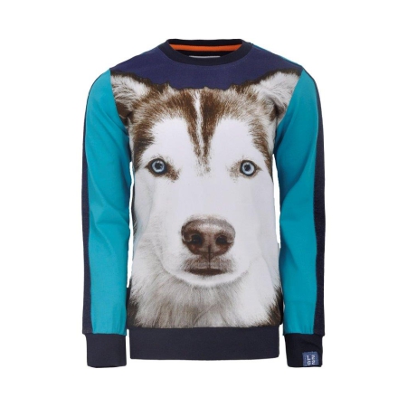 Legends22 sweater Hugo blue tile wolf (21-428)