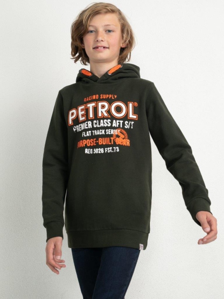 Petrol hoodie print forest night (SWH351-6143)