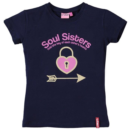 O'Chill shirt Evelyn navy paars soul sisters slot