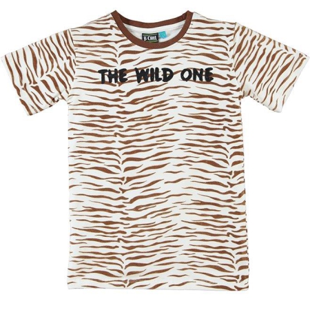 B'Chill shirt Rory wit bruin zebra the wild one