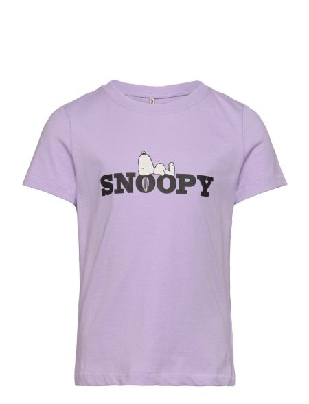 Only shirt Kmgpeanuts purple rose snoopy