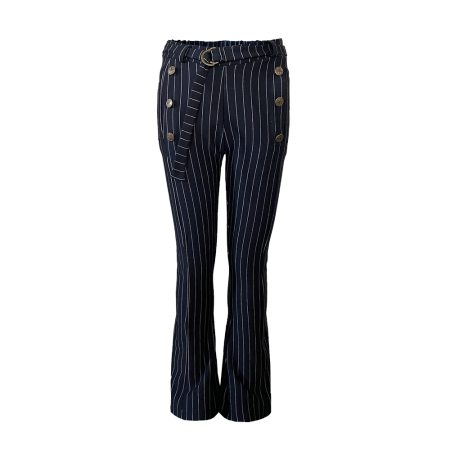 Topitm flare pant Beverly pinstripe blue gestreept