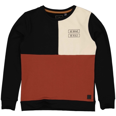 Levv longsleeve Ahmed black jet colour block