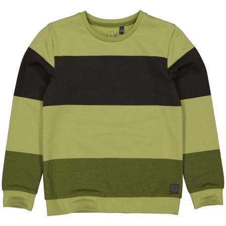 Levv sweater Alwin aop olive light stripe