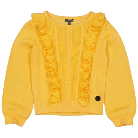 Levv sweater Billie yellow cream ruches