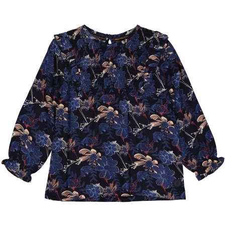 Levv longsleeve Birgit aop blue dark flower