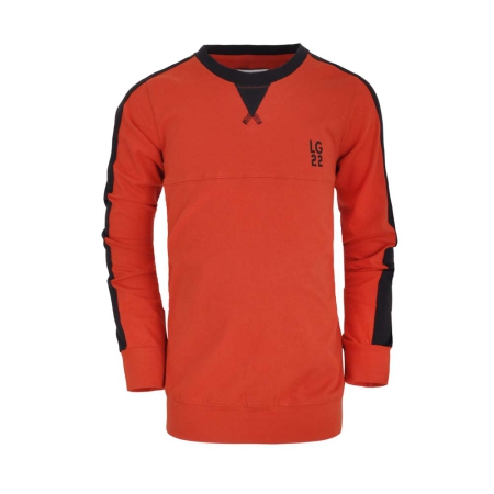 Legends22 sweater Laurens lava red acherkant print (B22-723)