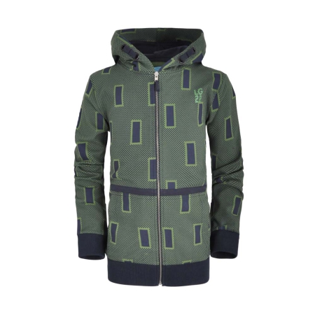 Legends22 hoodie vest Mark dark blue aop green (B22-741)