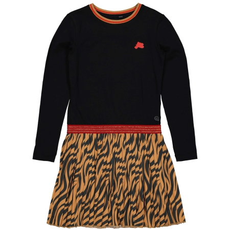 Quapi jurk Ranee black zebra rok