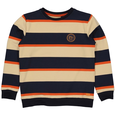 Quapi sweater Raven aop sand stripe