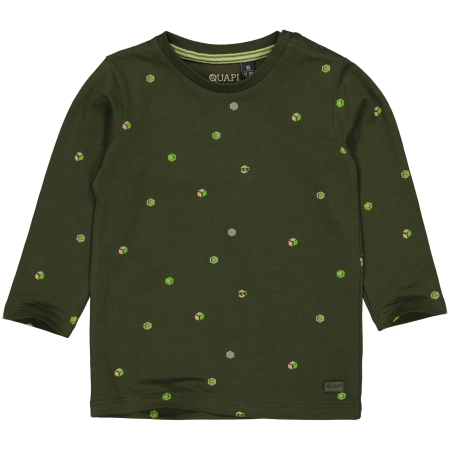 Quapi longsleeve Samson green wood blocks