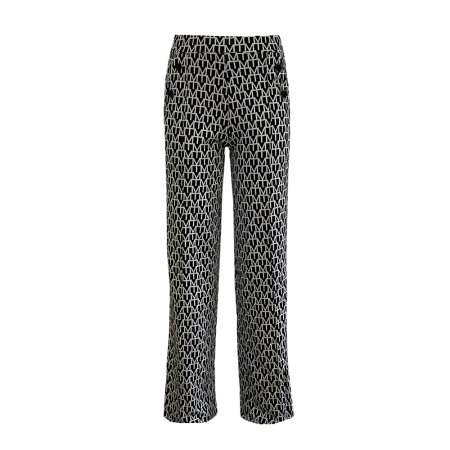 Miss T by Topitm broek Renate aop logo black bone