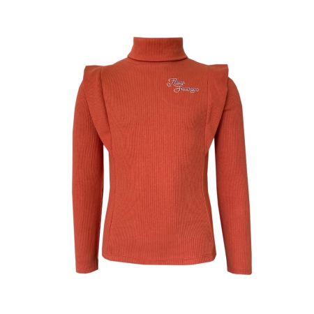 Topitm rib longsleeve Sandra copper brown