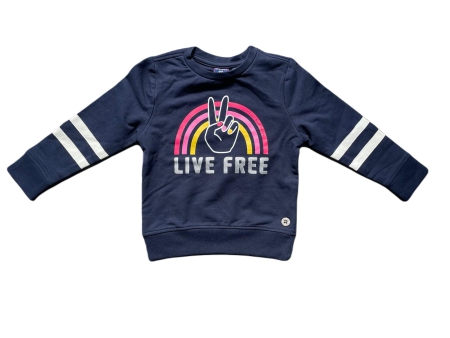 Indian Blue Jeans crewneck live free navy (IBG28-4000)