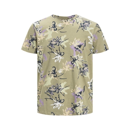 Jack & Jones shirt oil green flowerpower (12206243)