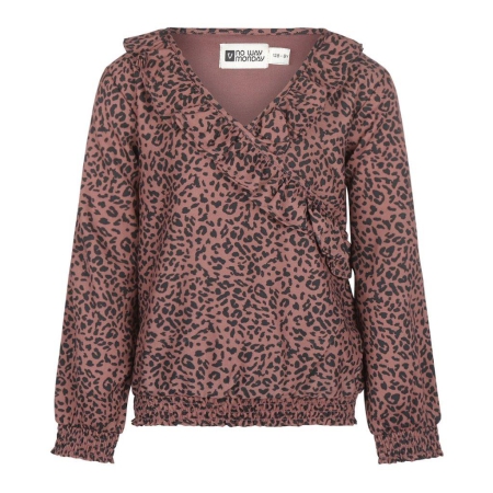 No Way Monday longsleeve purple leopard (U44099)