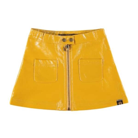 Topitm fake leather rok Astrid yellow oker (FW20-58)