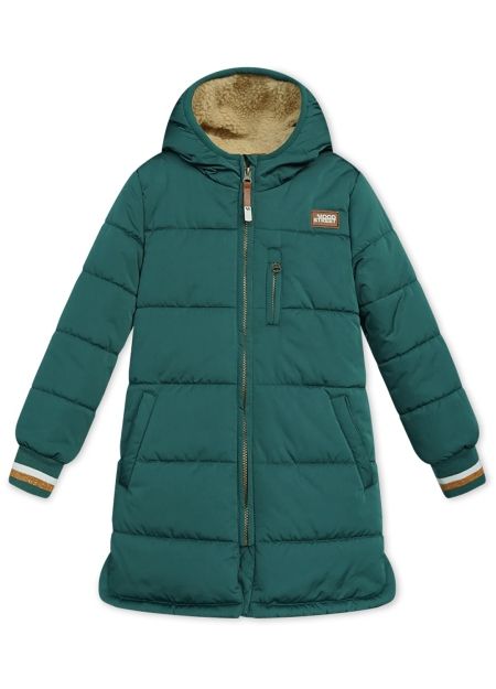 Moodstreet lange gewatteerde winterjas bottle green (M307-5211-375)