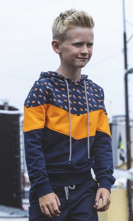 Billy & Lilly hoodie Jesse navy orange