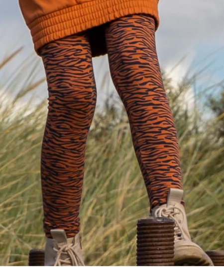 Billy & Lilly legging Pixie zebra adobe brown navy