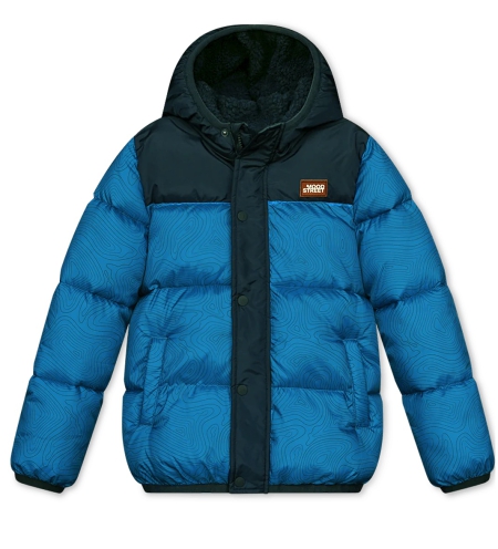 Moodstreet winterjas color block blauw (M307-6223-143)