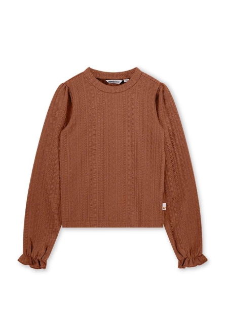 Moodstreet sweater relief bruin (M308-5413-450)