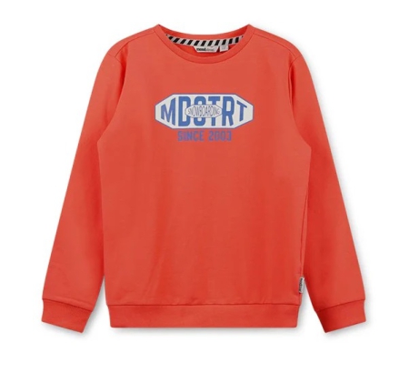 Moodstreet sweater rood met print snowboarding (M309-6380-272)