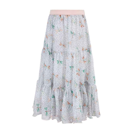 Lofff skirt Balinay pink print libelles (A23-160)