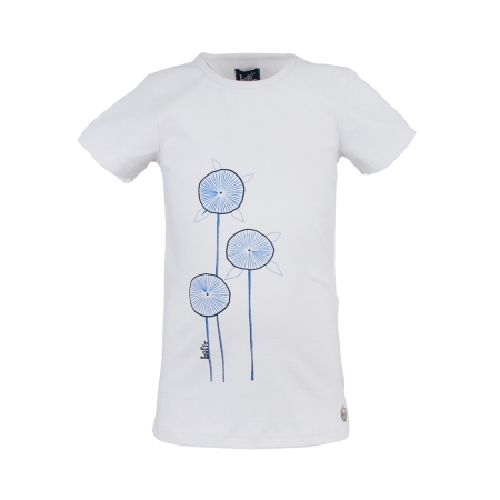 Lofff t-shirt Bloem white (A23-166)