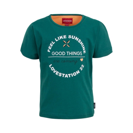 Lovestation22 t-shirt Vlinder green (A23-236)