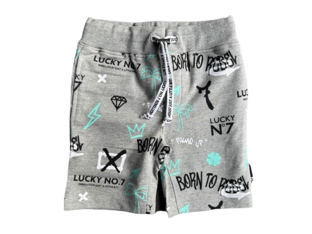 Lucky No. 7 shorts grey melange (LNS23SH011)