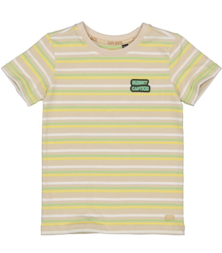 Quapi shirt Taroh aop sand stripe