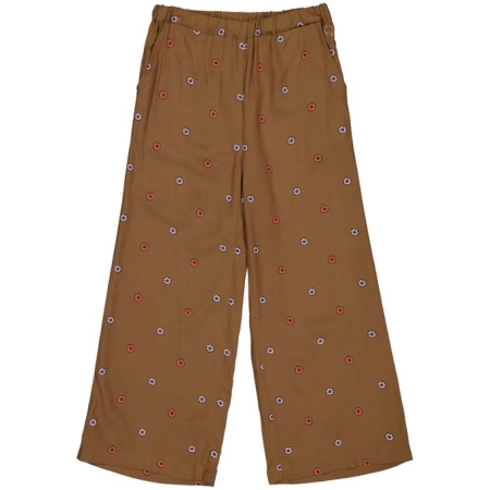 Quapi broek Aaltje aop brown almond flowers