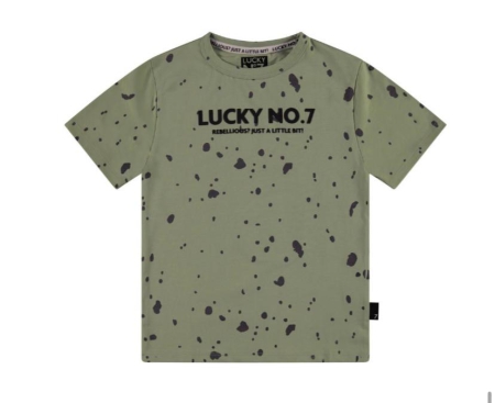 Lucky No. 7 shirt laurel green spots (LN7S24SS016)