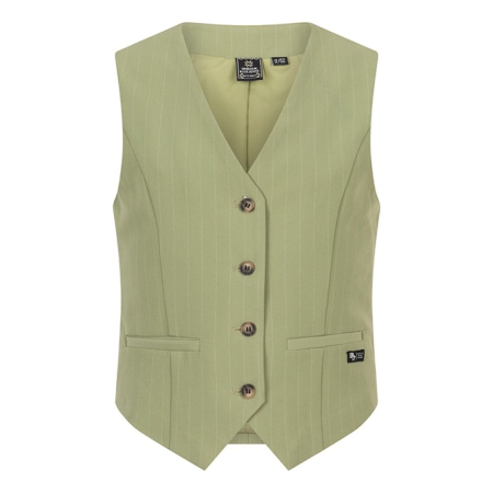 Indian Blue Jeans gilet pinstripe light pastel green (IBGSS24-1042)