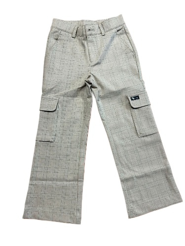 Indian Blue Jeans check cargo wide pants sesame (IBGSS24-2223)