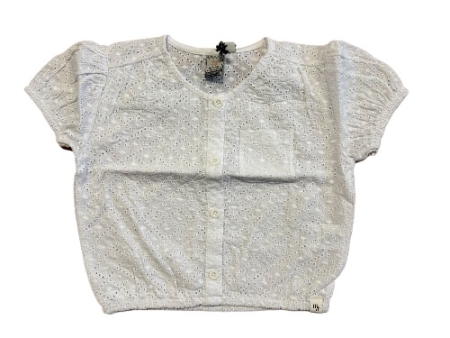 Indian Blue Jeans cropped broderie shirt white (IBGSS24-5187)