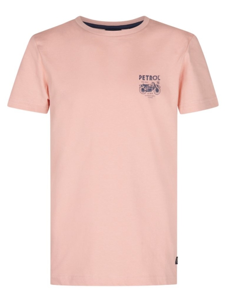 Petrol t-shirt classic print dusty peach backprint petrol motor (B-1050-TSR125-3171)