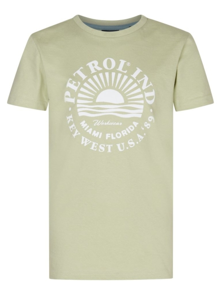 Petrol t-shirt classic print desert sage miami florida key west u.s.a. (B-1050-TSR127-6173)